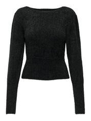 Weicher Feinstrickpullover - Black - Schwarz