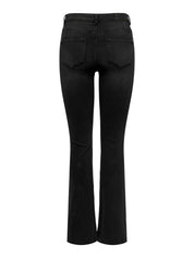 High Waist Jeans - Washed Black - Schwarz