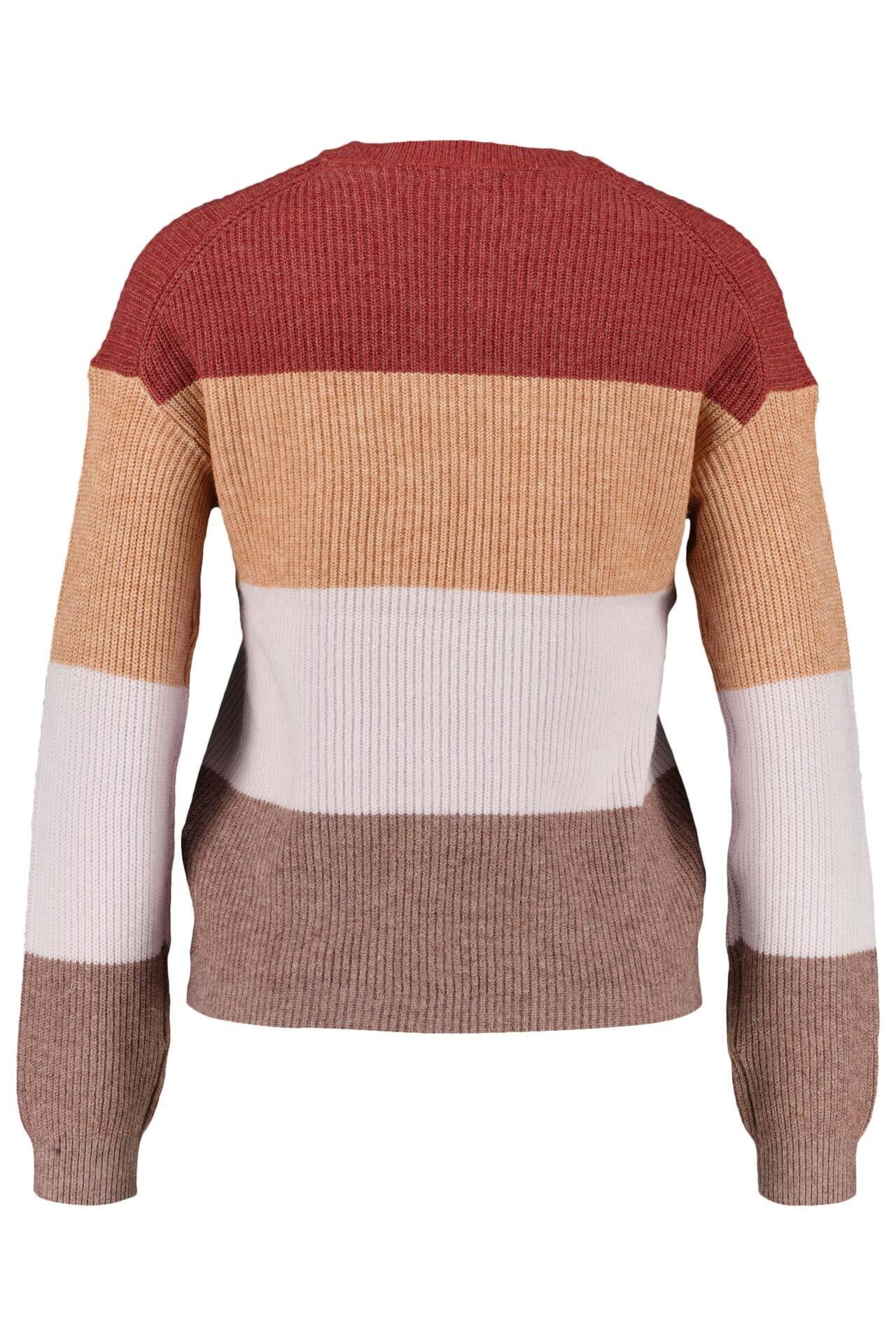 Gestreifter Strickpullover - Spiced Apple/LEATHER BROWN/LAV - Mehrfarbig