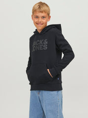 Hoodie - Black/JR/lLarge Print/W. Black - Schwarz