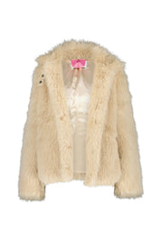 Übergangsjacke in Pelz-Optik - 5543 - Beige