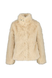 Übergangsjacke in Pelz-Optik - 5543 - Beige