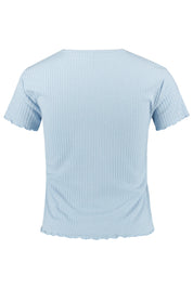 Geripptes T-Shirt - Cashmere Blue - Blau