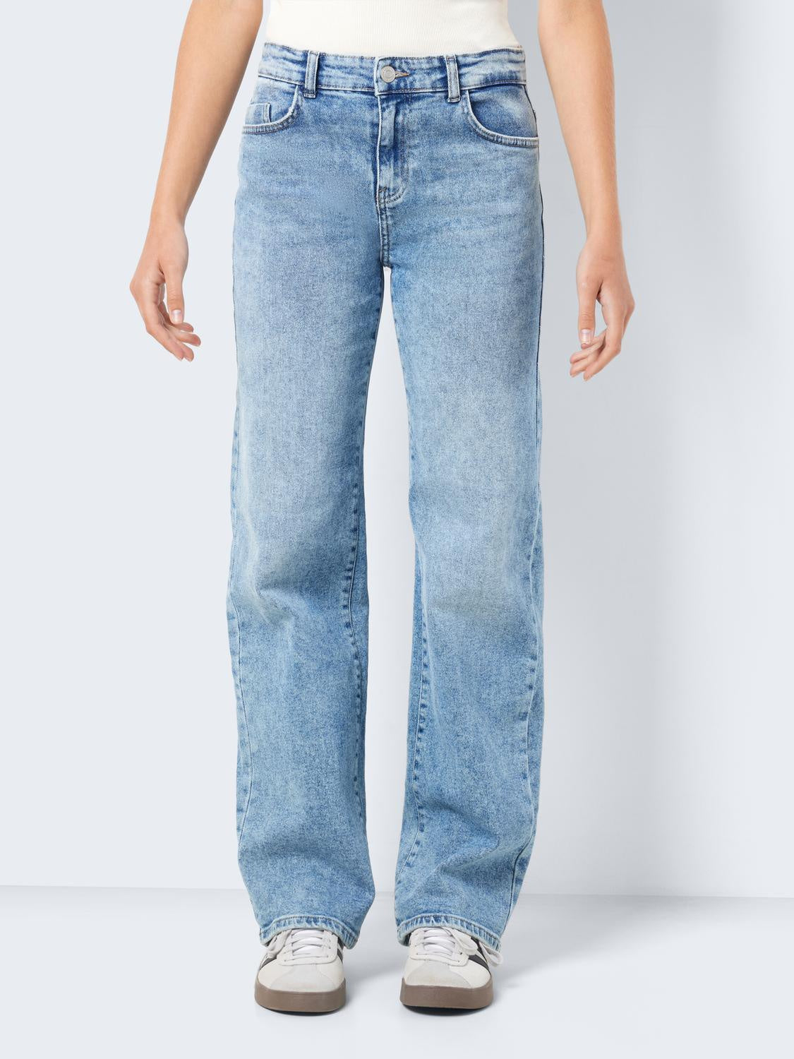 Jeans Wide Leg - Light Blue Denim - Blau