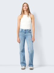 Jeans Wide Leg - Light Blue Denim - Blau