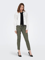 Leichte Jacke mit Lochstickerei - Bright White - Weiß