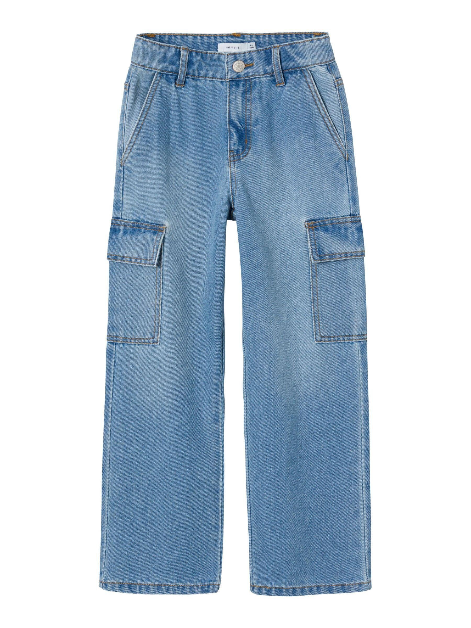 Wide Leg Jeans - Light Blue Denim - Blau