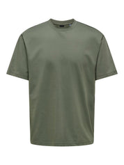 T-Shirt aus Bio-Baumwolle - Castor Gray - Grün