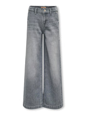 Schlaghose - Medium Grey Denim - Grau