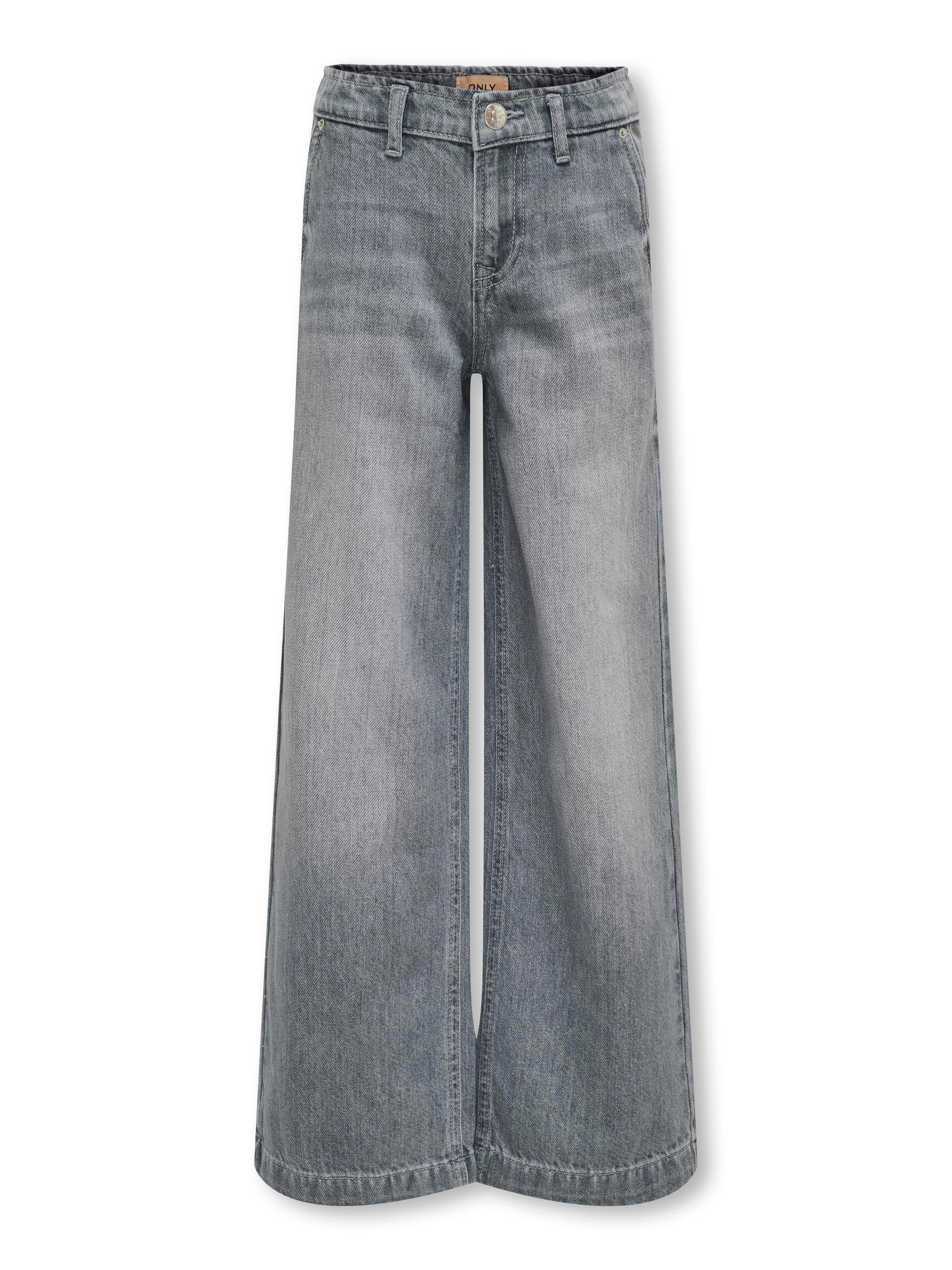 Schlaghose - Medium Grey Denim - Grau