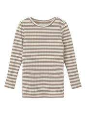 Gestreiftes Sweatshirt - Mocha Meringue/STRIPE - Braun