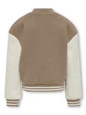 Collegejacke - Simply Taupe/Clloud Dancer - Creme | Braun