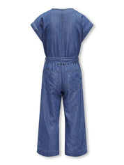 Leichter Jumpsuit in Jeans-Optik - Medium Blue Denim - Blau