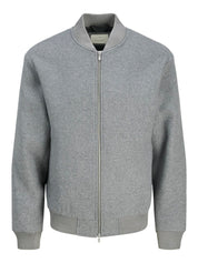 Blouson aus Wollmix - Grey Melange - Grau