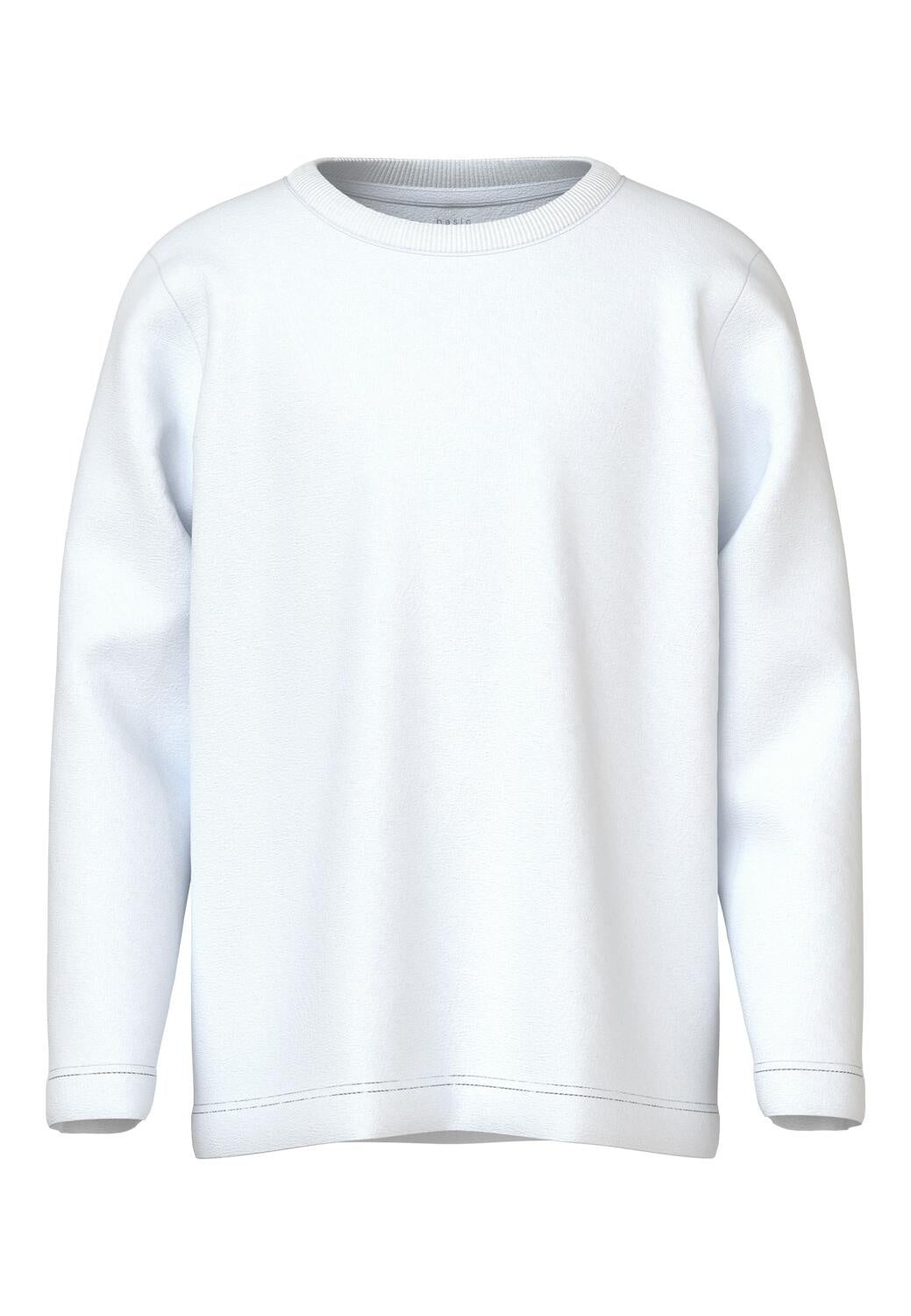 Langarmshirt - Bright White - Weiß