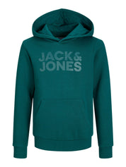 Hoodie - Deep Teal/Large Print/W. Deep - Grün