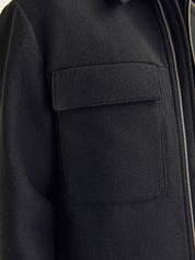 Übergangsjacke mit aufliegendem Kragen - Black - Schwarz