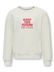 Sweatshirt mit Print - Birch/Human - Weiß