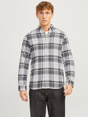 Freizeithemd Comfort Fit - Charcoal Gray/CHECK - Grau