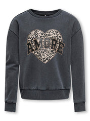 Sweatshirt mit Print - Phantom/Amore/Leo - Schwarz