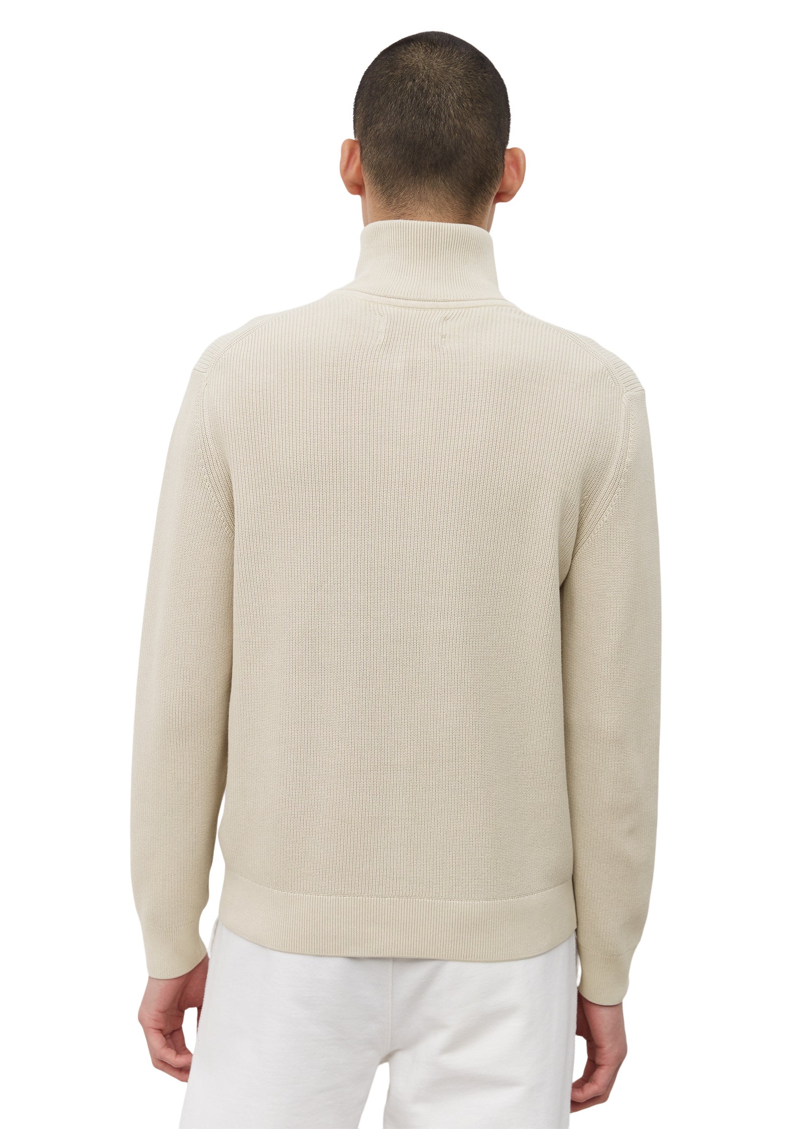 Zip- Pullover - 707-gray silk - Beige