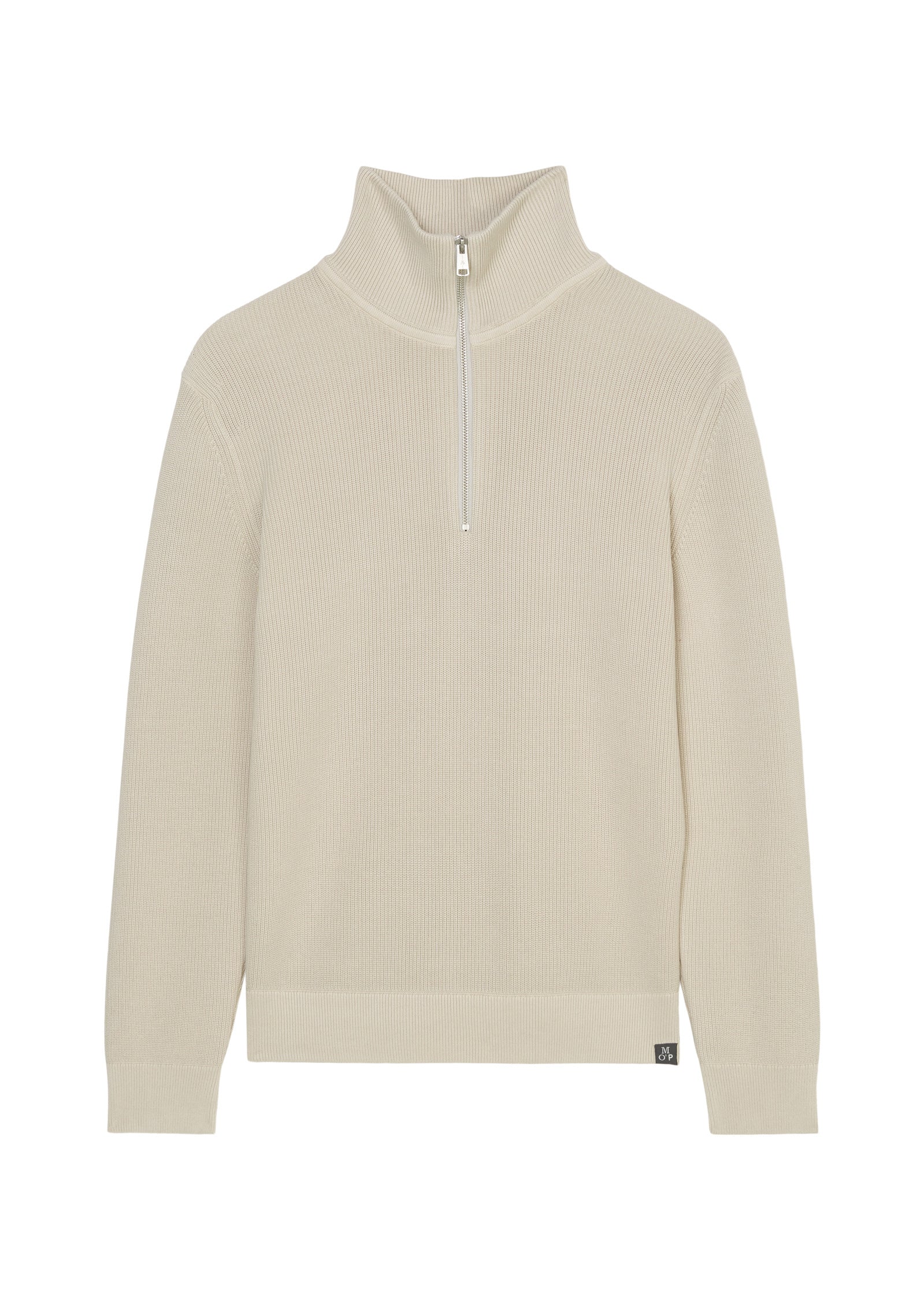 Zip- Pullover - 707-gray silk - Beige