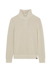 Zip- Pullover - 707-gray silk - Beige