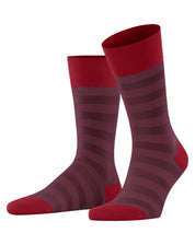 Gestreifte Socken aus Baumwolle - 8048 passion - Rot