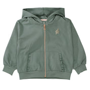 Sweatshirtjacke aus Baumwolle - 517 DEEP GREEN - Grün