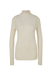 Rollkragenpullover aus Rippstrick - 135-Open White - Creme