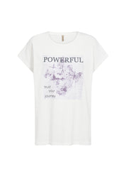 T-Shirt mit Print - 5033-LILAC BREEZE - Weiß