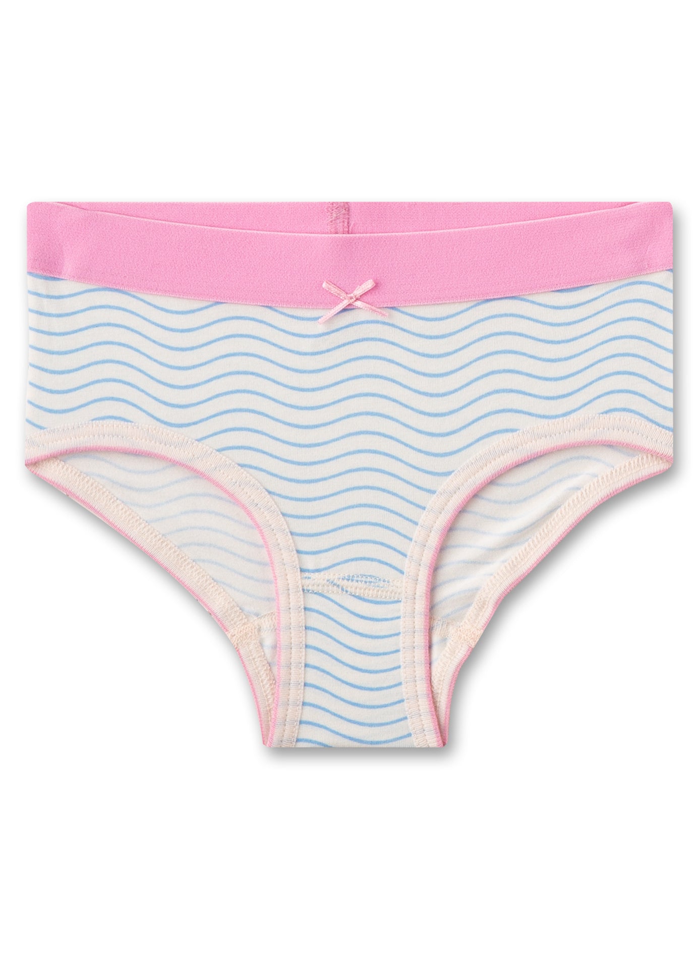 Gestreifter Slip aus Baumwolle - 5597 blue fog - Rosa