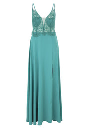 Abendkleid mit Spitzenbesatz - 5619-Bright Eucalyptus - Grün