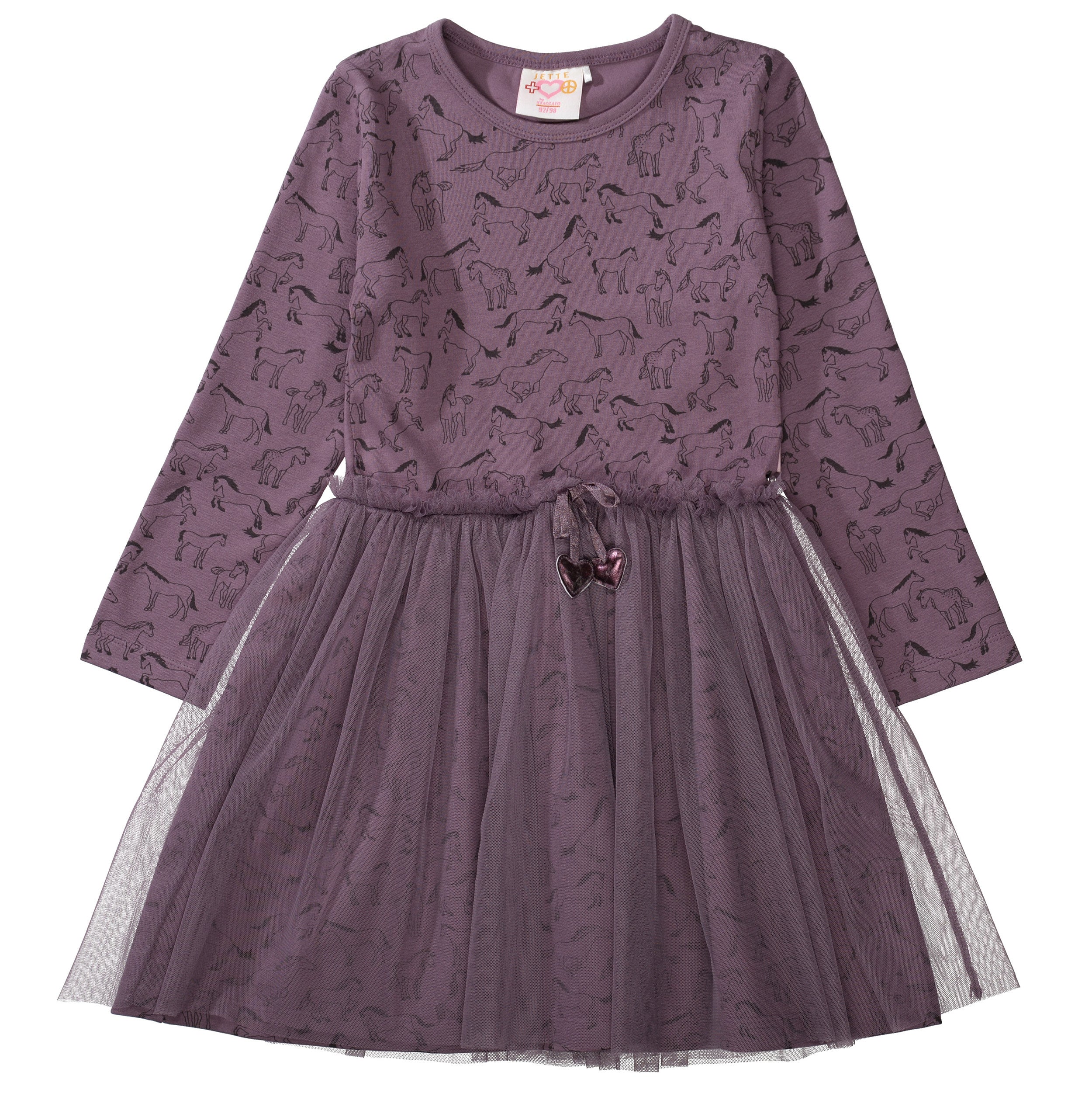 Freizeitkleid mit All-Over-Print und Tüllrock - 437 MAUVE AOP - Violett