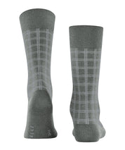 Karierte Socken aus Baumwolle - 3390 light greymel. - Grau