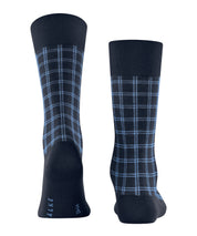 Karierte Socken aus Baumwolle - 6116 space blue - Blau