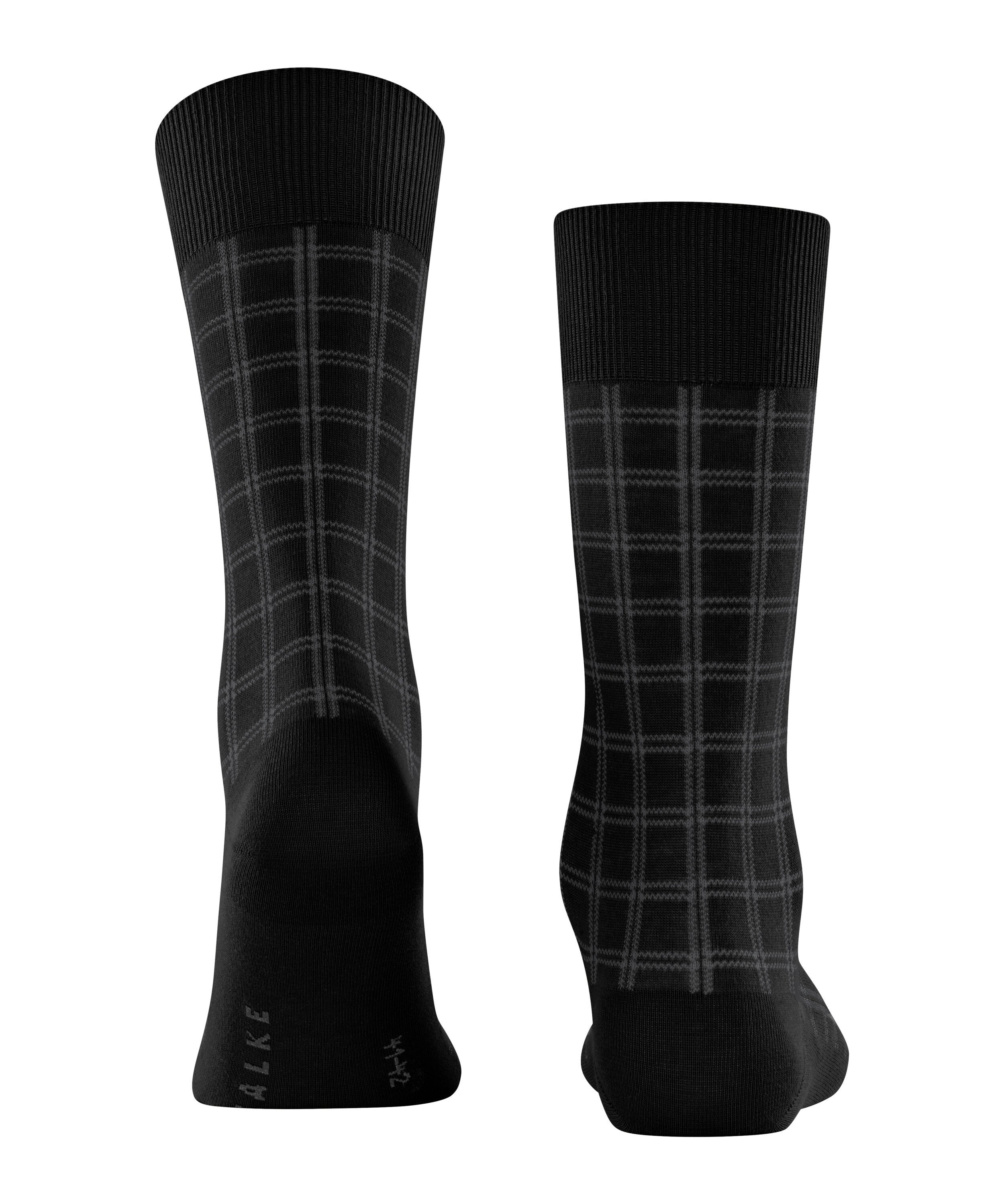 Karierte Socken aus Baumwolle - 3000 black - Schwarz