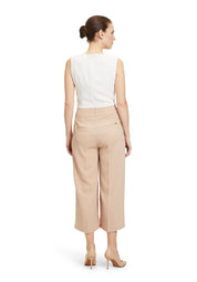 Ärmelloser Jumpsuit - 7917-Patch Taupe/Cream - Weiß | Beige