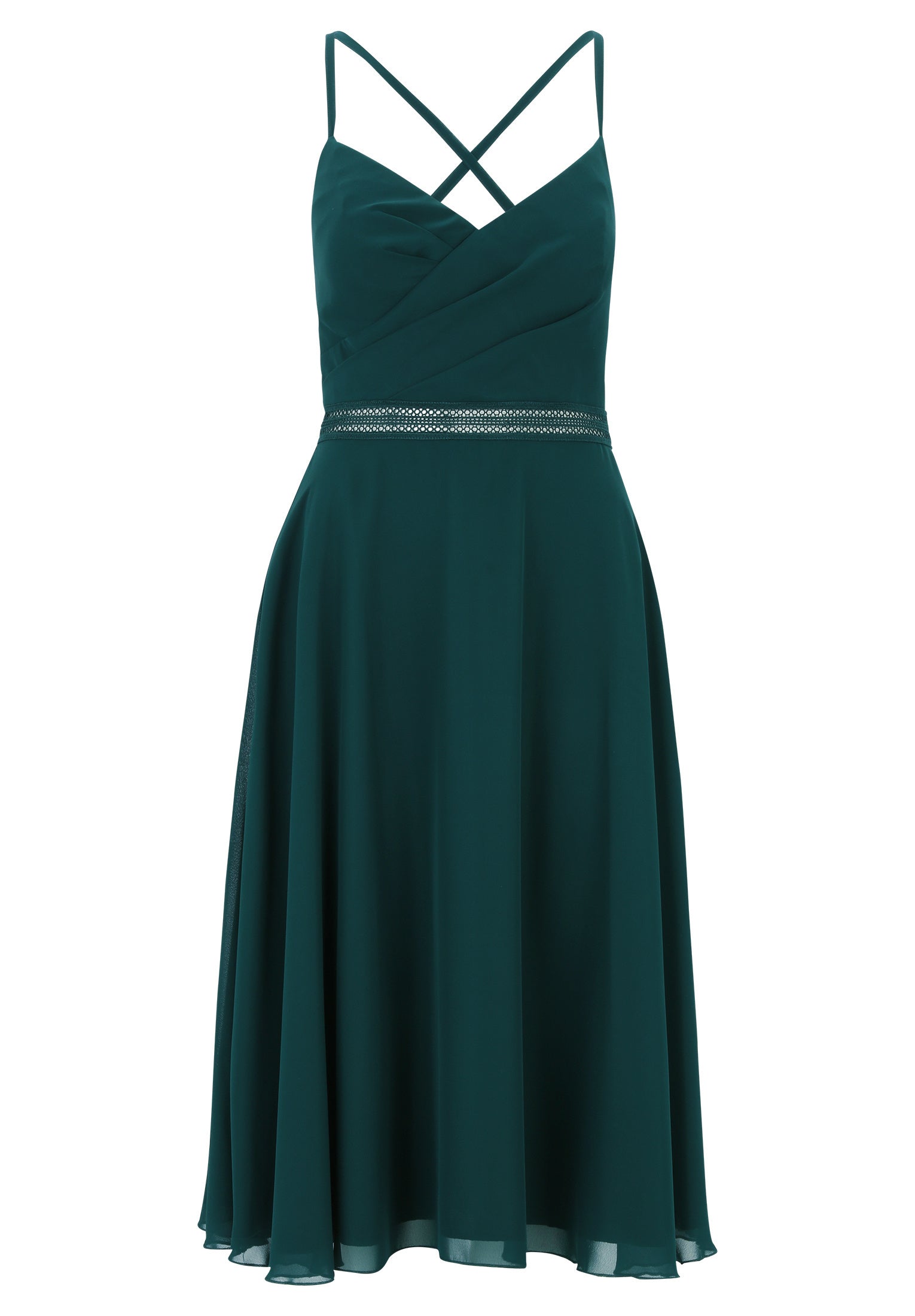 Cocktailkleid mit Chiffonrock - 5584-Mystic Emerald - Grün