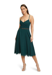 Cocktailkleid mit Chiffonrock - 5584-Mystic Emerald - Grün