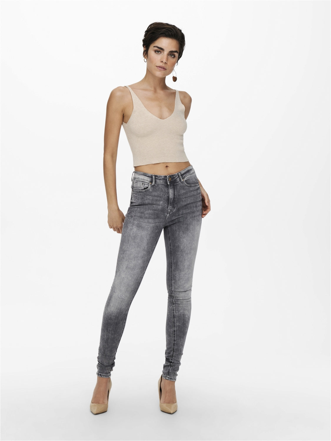 Jeans Skinny Fit - Medium Grey Denim - Grau