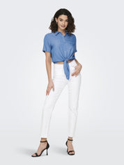 Jeans High Waist - White - Weiß