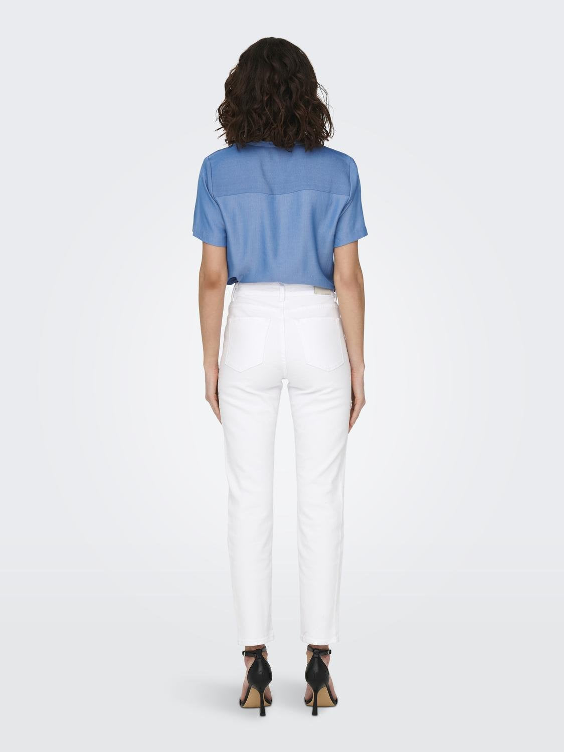 Jeans High Waist - White - Weiß