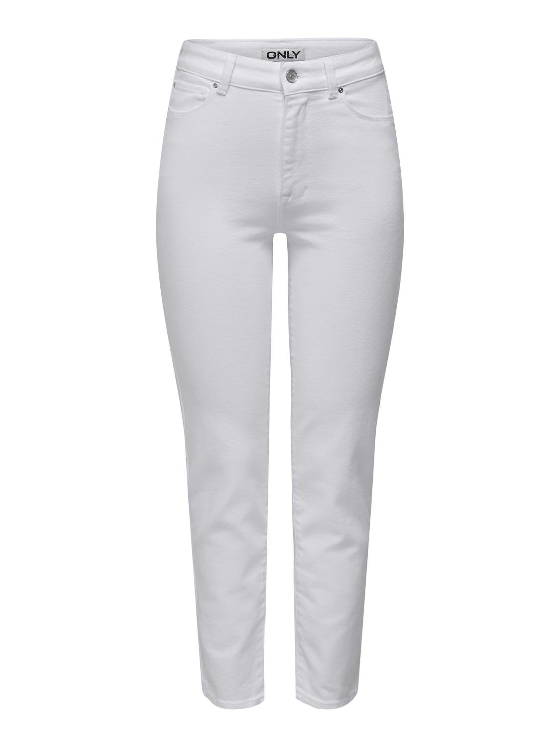 Jeans High Waist - White - Weiß