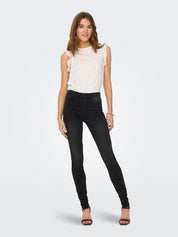 Jeans Skinny Fit - Black Denim - Schwarz