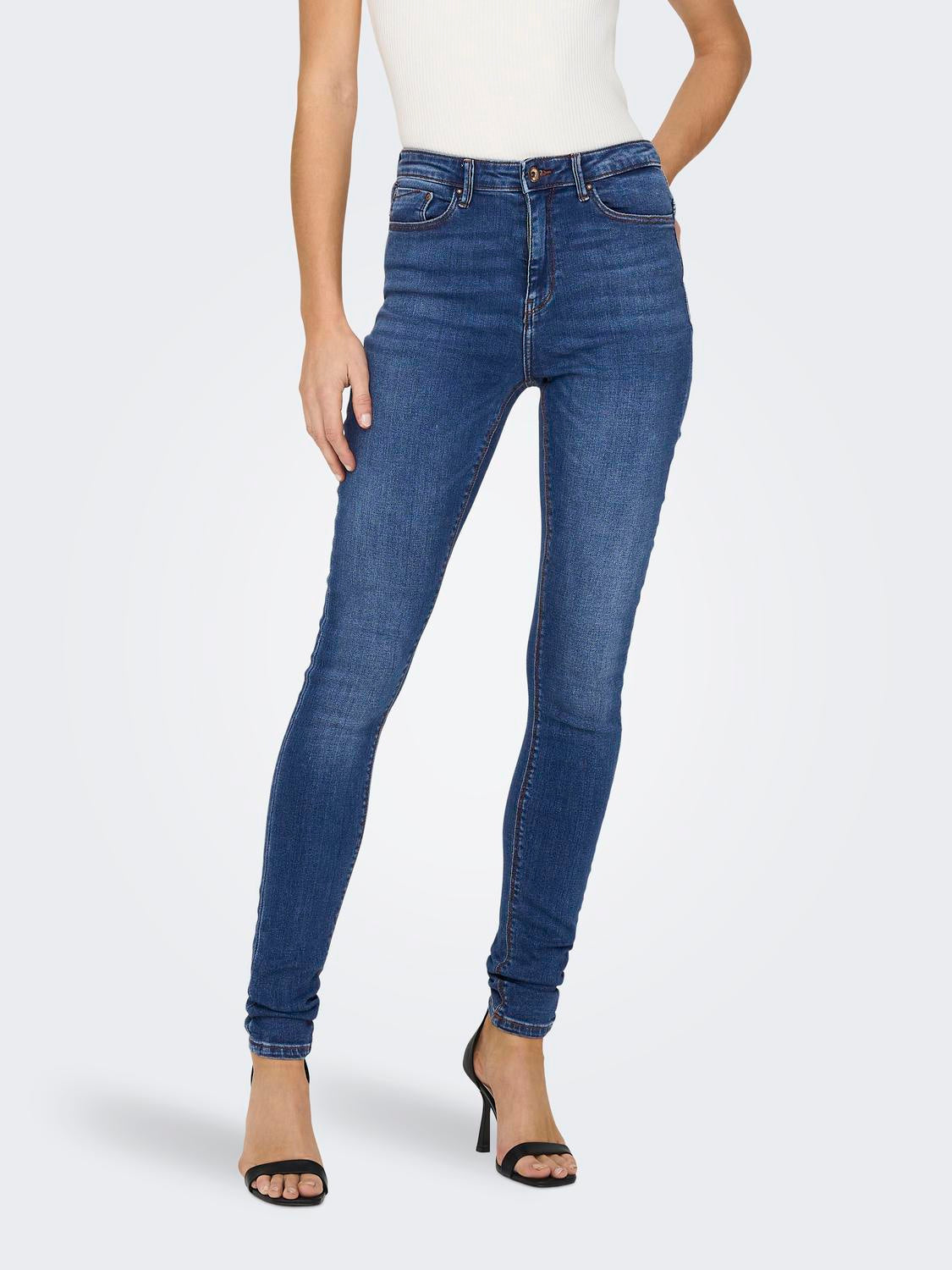 Jeans Skinny Fit - Medium Blue Denim - Blau