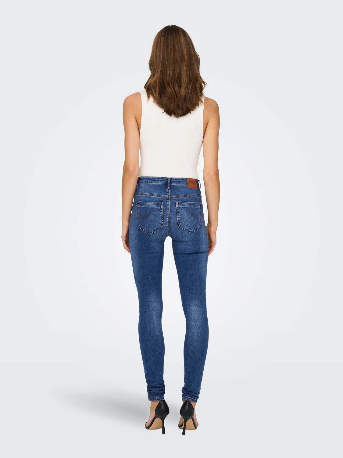 Jeans Skinny Fit - Medium Blue Denim - Blau