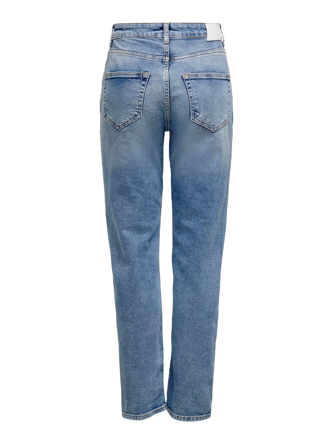 Mom Jeans - Light Blue Denim - Blau