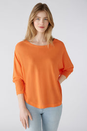 Leichter Strickpullover - 2882 - Orange