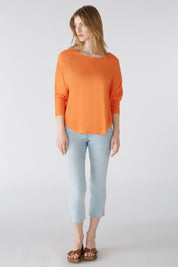 Leichter Strickpullover - 2882 - Orange